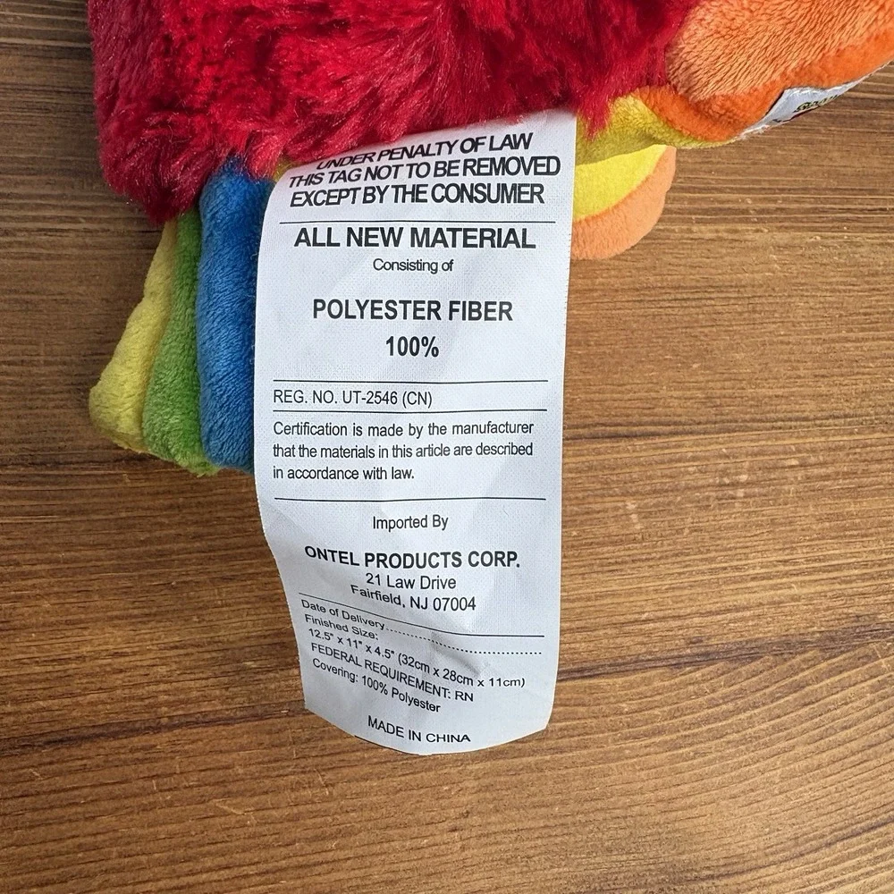 Pillow Pets Pee Wee Tropical Parrot Plush 11